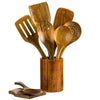 9-Piece Teak Wooden Spoons Set